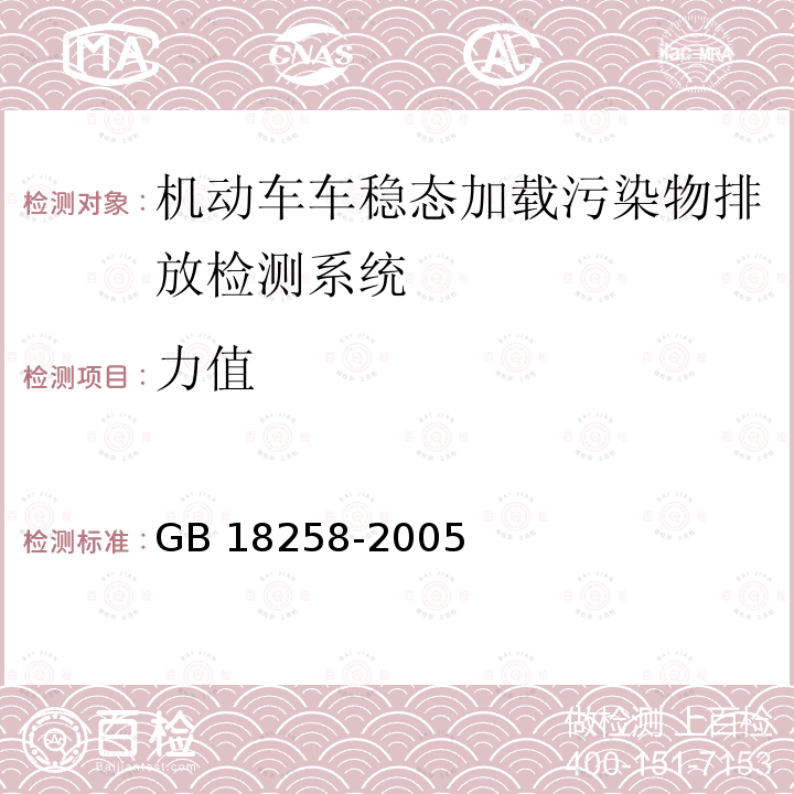 力值 GB 18258-2005  