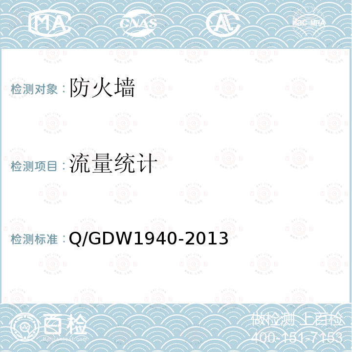 流量统计 Q/GDW 1940-2013  Q/GDW1940-2013