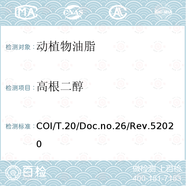 高根二醇 COI/T.20/Doc.no.26/Rev.52020  
