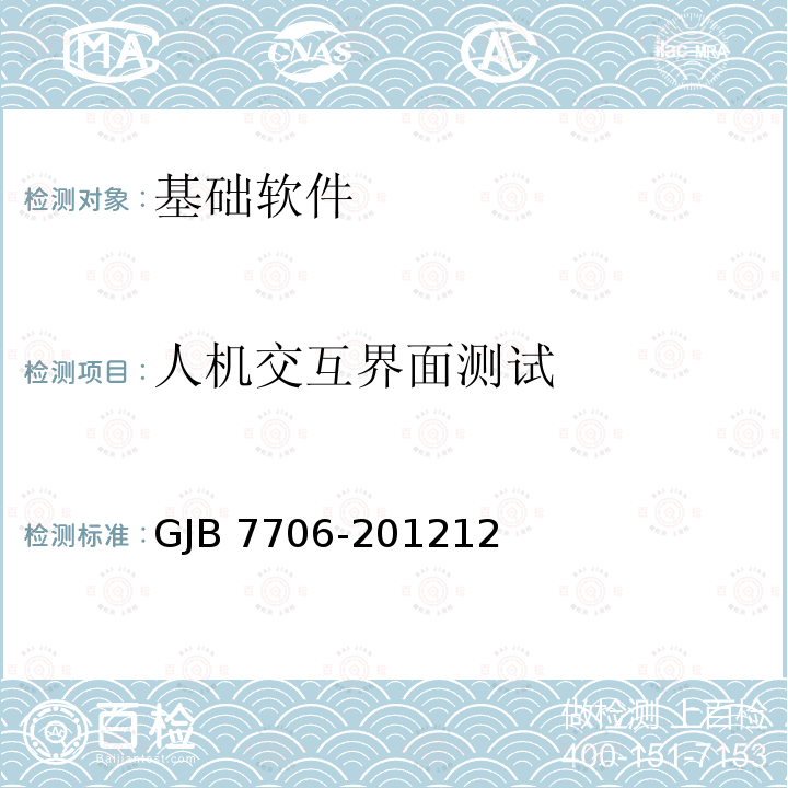 人机交互界面测试 GJB 7706-20121  2