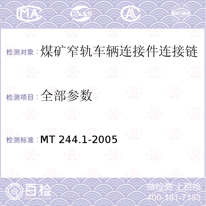 全部参数 全部参数 MT 244.1-2005