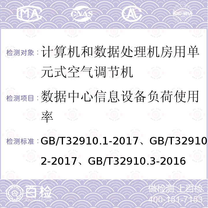 数据中心信息设备负荷使用率 GB/T 32910.1-2017 数据中心 资源利用 第1部分：术语