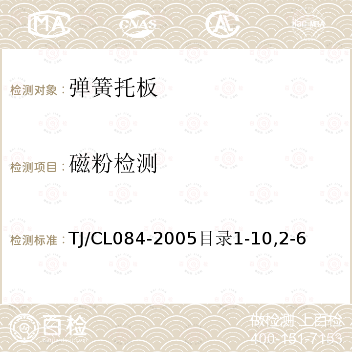 磁粉检测 TJ/CL 084-2005  TJ/CL084-2005目录1-10,2-6