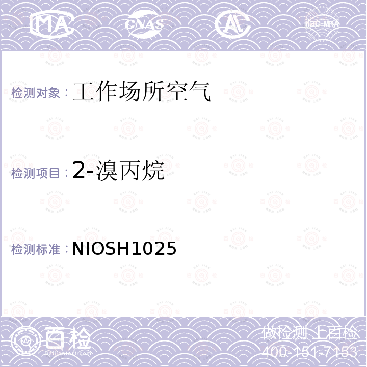 2-溴丙烷 2-溴丙烷 NIOSH1025