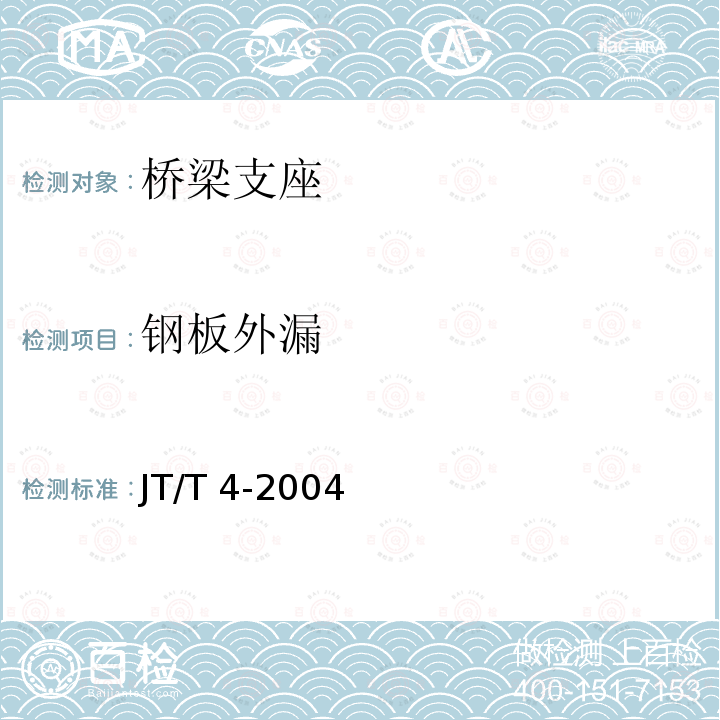 钢板外漏 JT/T 4-2004 公路桥梁板式橡胶支座