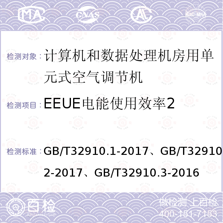 EEUE电能使用效率2 GB/T 32910.1-2017 数据中心 资源利用 第1部分：术语