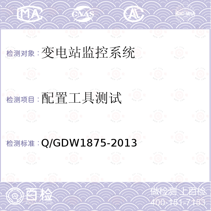 配置工具测试 Q/GDW 1875-2013  Q/GDW1875-2013