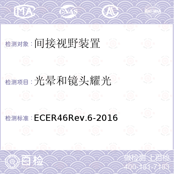 光晕和镜头耀光 ECER 46  ECER46Rev.6-2016