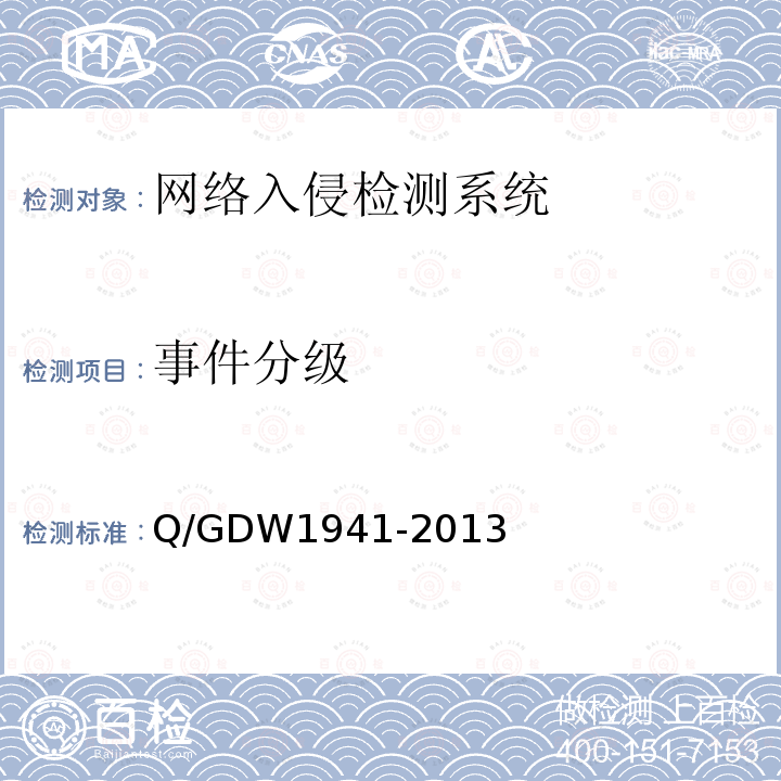 事件分级 Q/GDW 1941-2013  Q/GDW1941-2013
