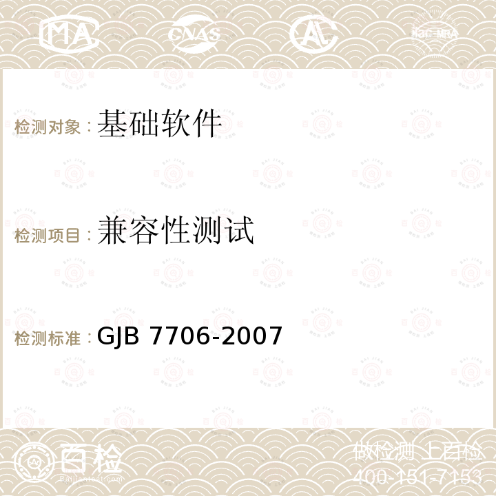 兼容性测试 GJB 7706-2007  