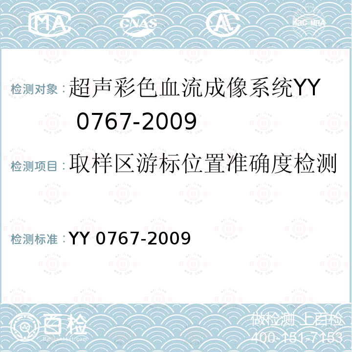 取样区游标位置准确度检测 取样区游标位置准确度检测 YY 0767-2009