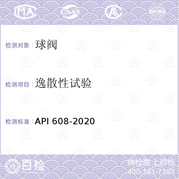 逸散性试验 PI 608-2020  A