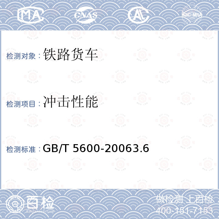 冲击性能 冲击性能 GB/T 5600-20063.6