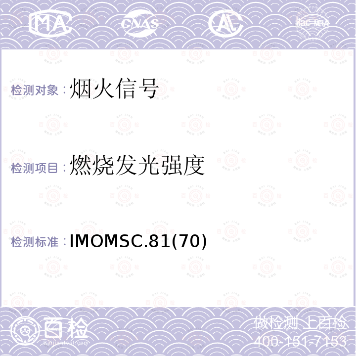 燃烧发光强度 IMOMSC.81  (70)