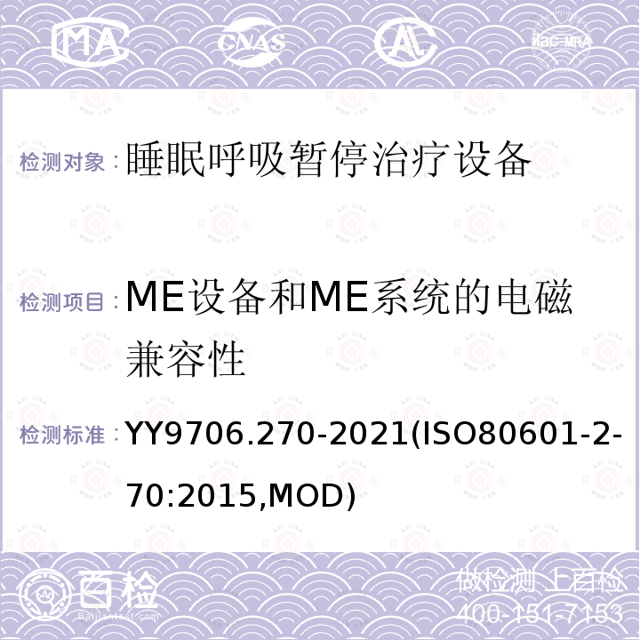 ME设备和ME系统的电磁兼容性 ISO 80601-2-70:2015  YY9706.270-2021(ISO80601-2-70:2015,MOD)