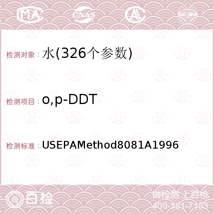 o,p-DDT o,p-DDT USEPAMethod8081A1996