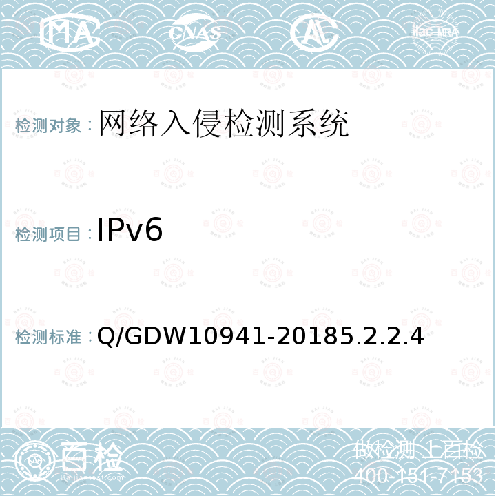 IPv6 IPv6 Q/GDW10941-20185.2.2.4