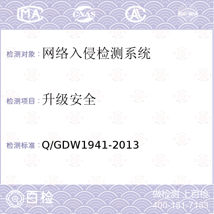 升级安全 Q/GDW 1941-2013  Q/GDW1941-2013