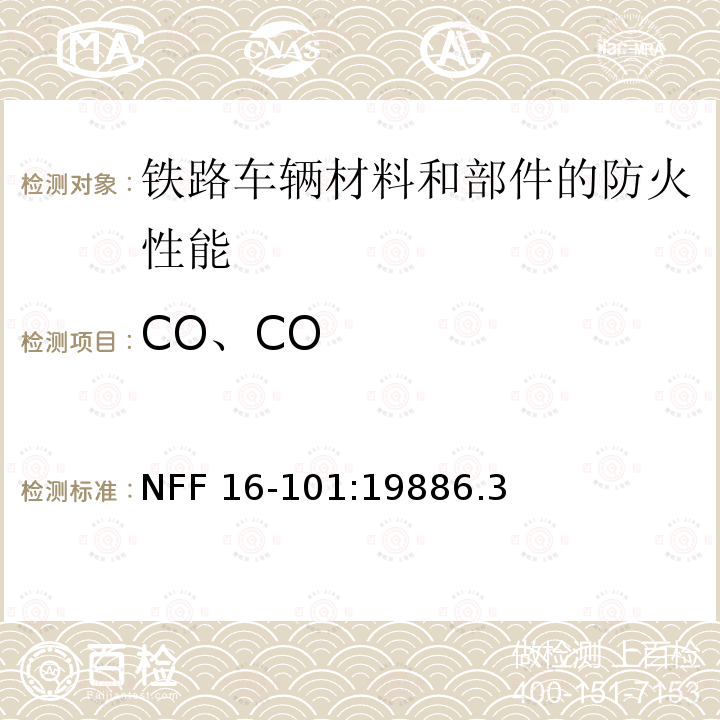 CO、CO NFF 16-101:19886.3  