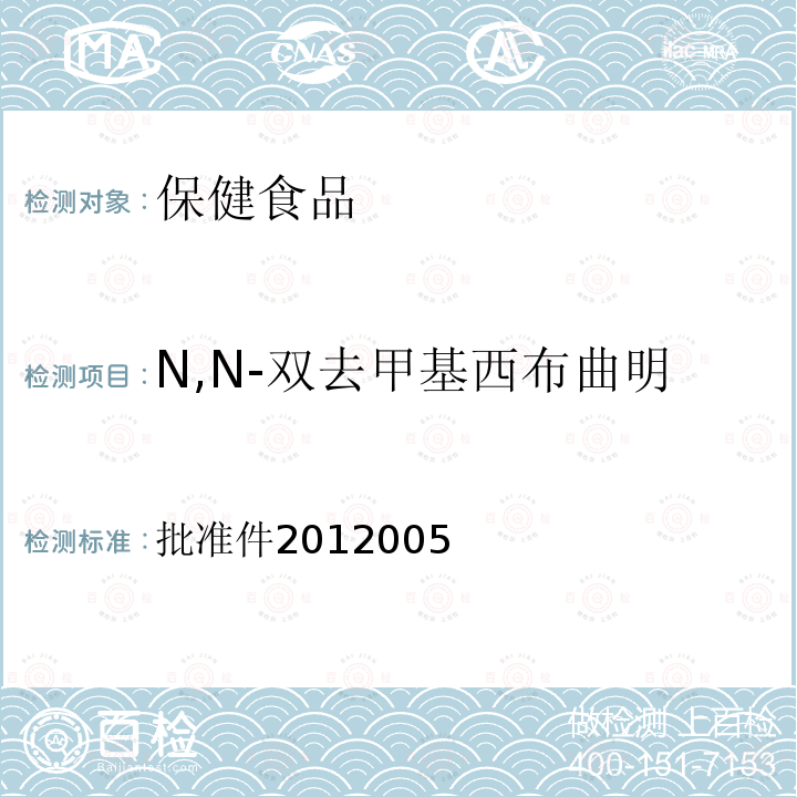 N,N-双去甲基西布曲明 N,N-双去甲基西布曲明 批准件2012005