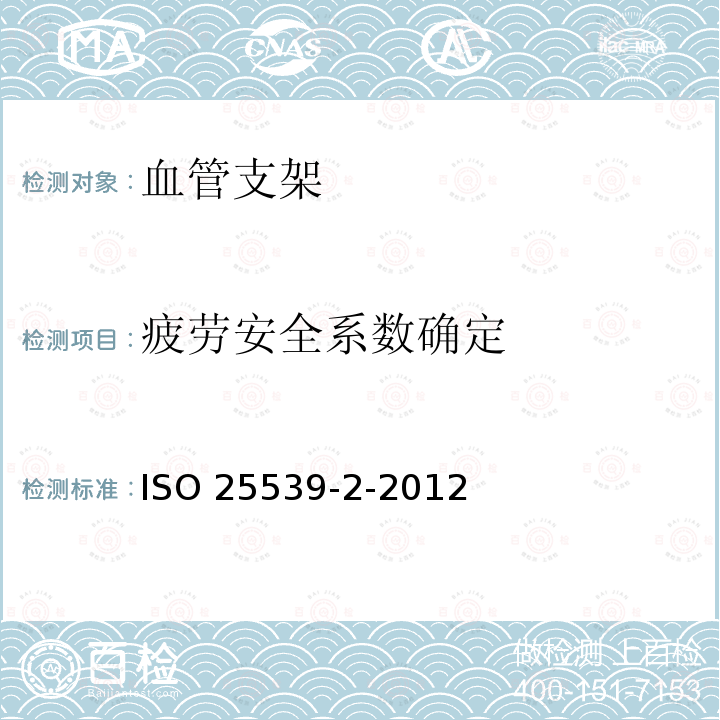 疲劳安全系数确定 ISO 25539-2-2012  