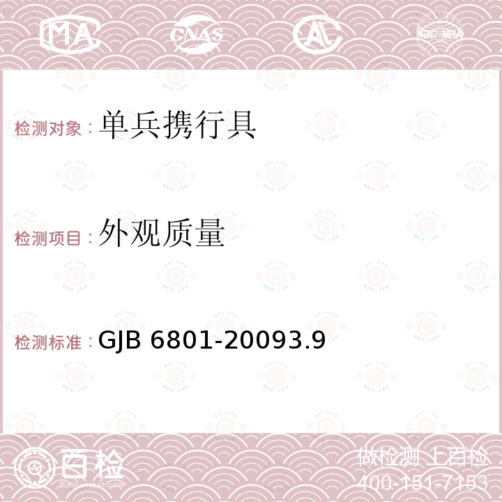 外观质量 GJB 6801-20093  .9