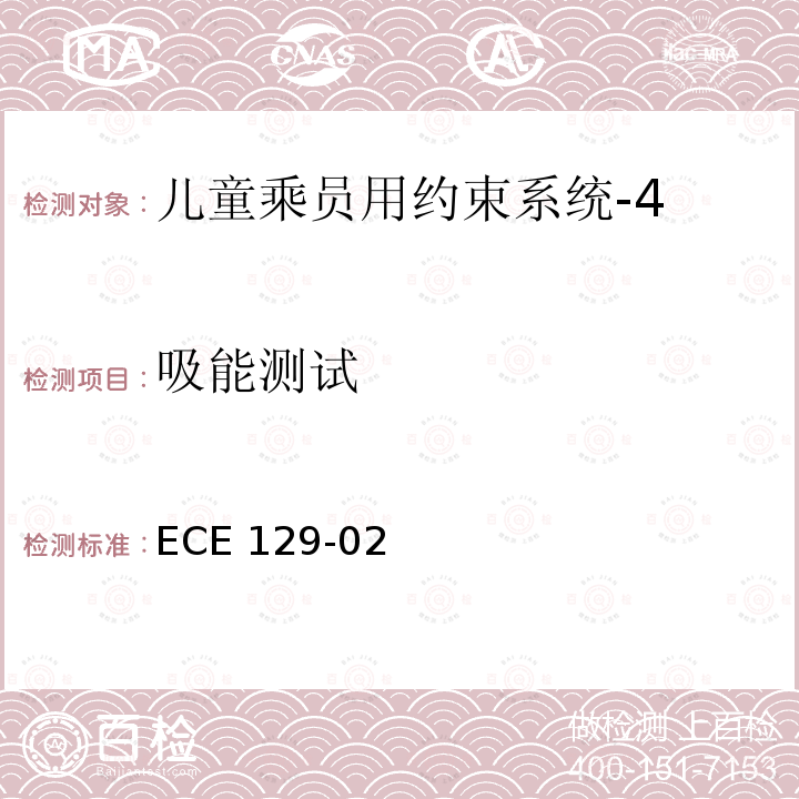 吸能测试 ECE 129-02  