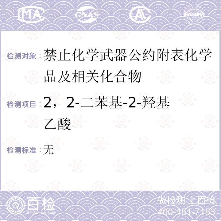 2，2-二苯基-2-羟基乙酸 无  