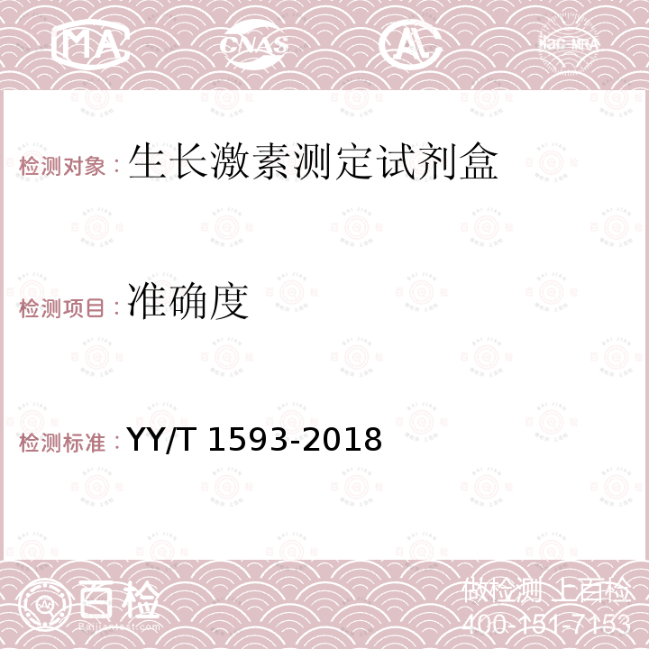 准确度 准确度 YY/T 1593-2018