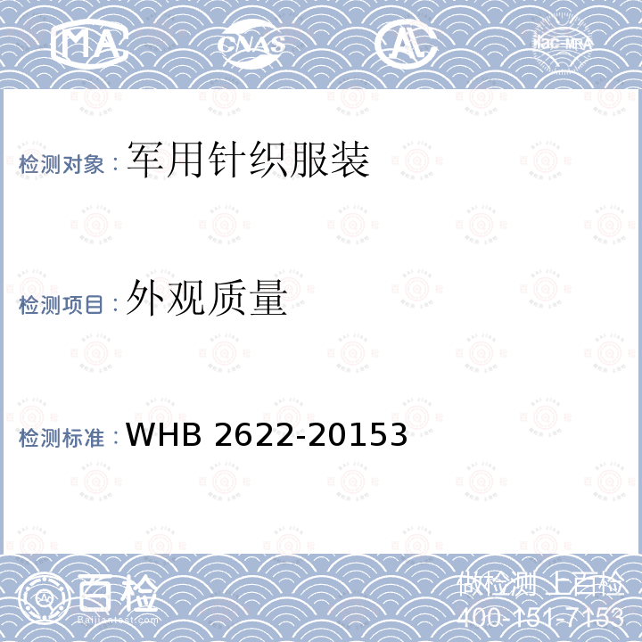 外观质量 WHB 2622-2015  3