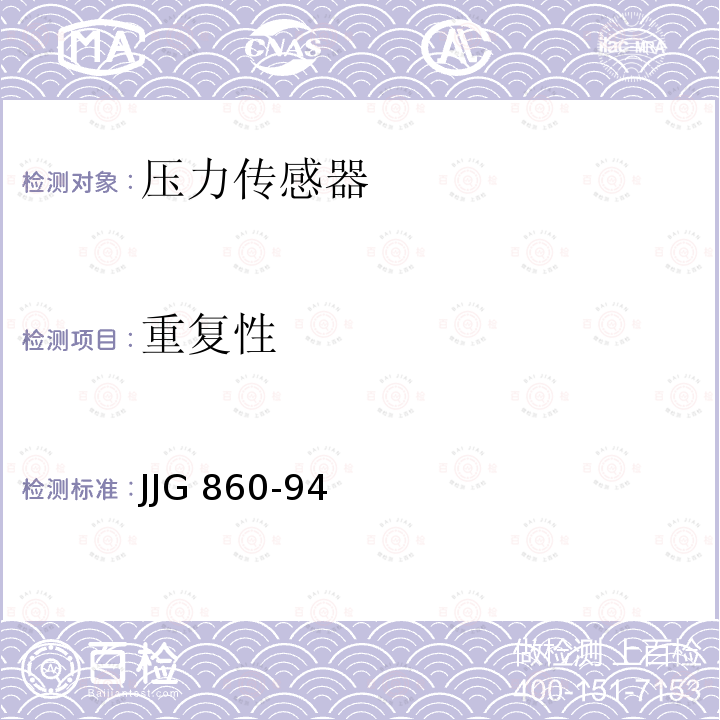 重复性 JJG 860-94  