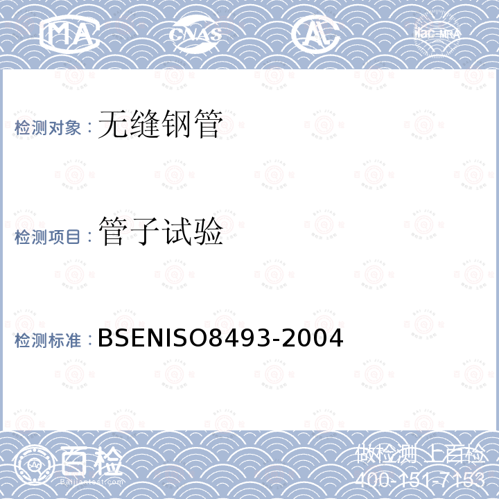 管子试验 管子试验 BSENISO8493-2004