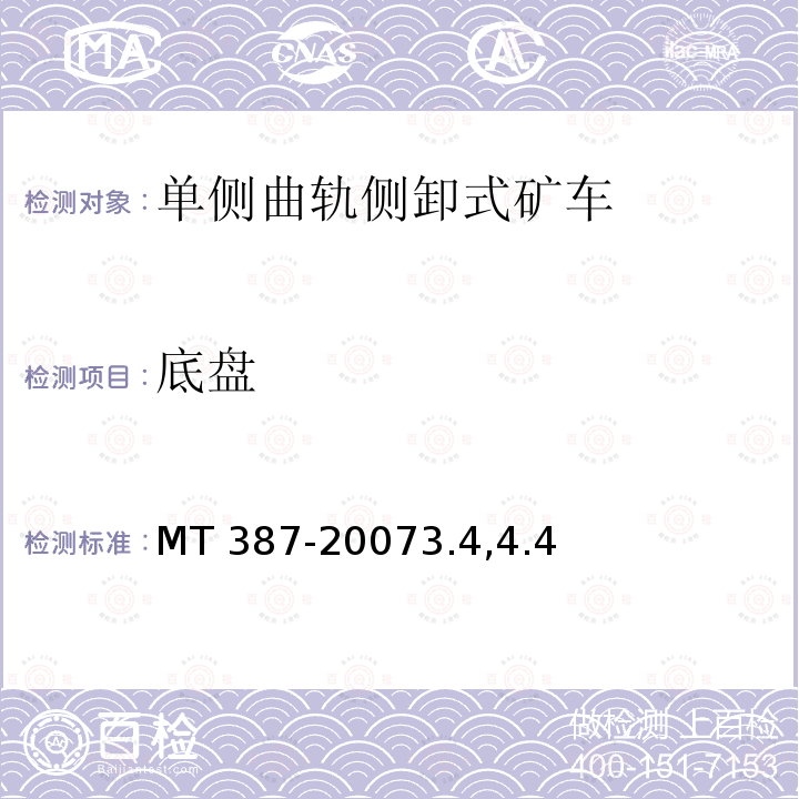 底盘 MT 387-20073.44  MT 387-20073.4,4.4