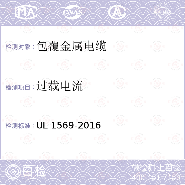 过载电流 UL 1569  -2016