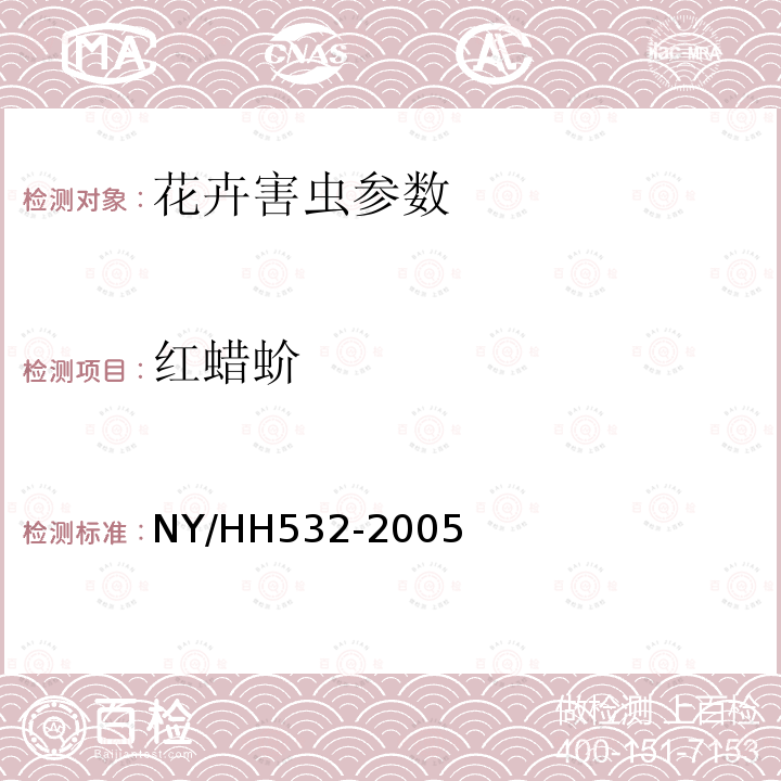 红蜡蚧 HH 532-2005  NY/HH532-2005