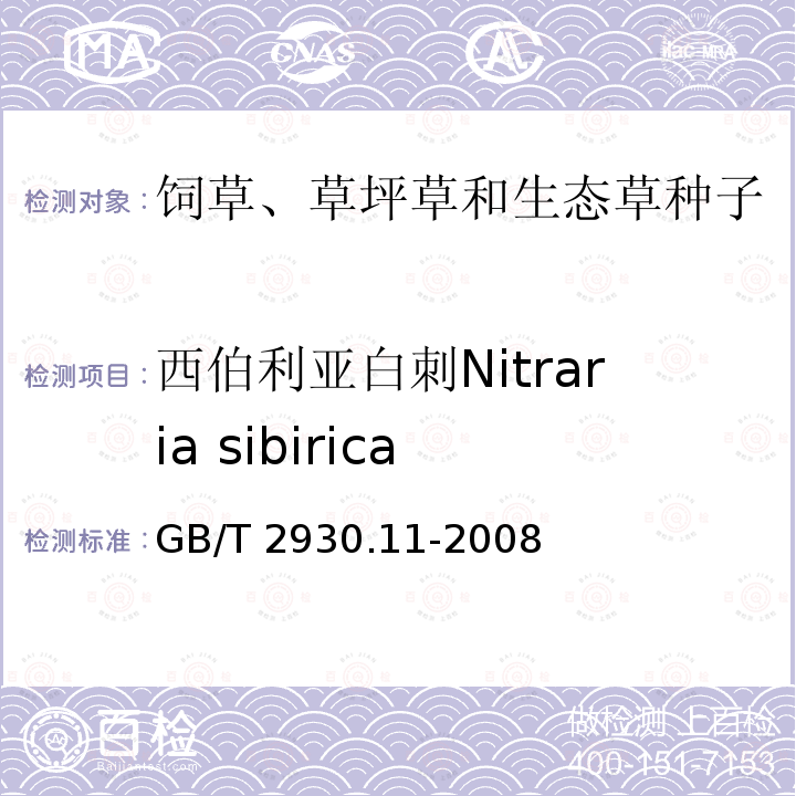 西伯利亚白刺Nitraria sibirica 西伯利亚白刺Nitraria sibirica GB/T 2930.11-2008
