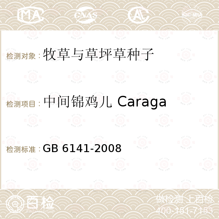 中间锦鸡儿 Caragana intermdia 中间锦鸡儿 Caragana intermdia GB 6141-2008