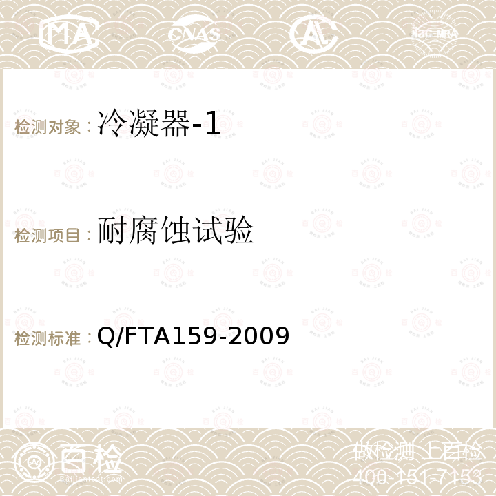 耐腐蚀试验 TA 159-2009  Q/FTA159-2009