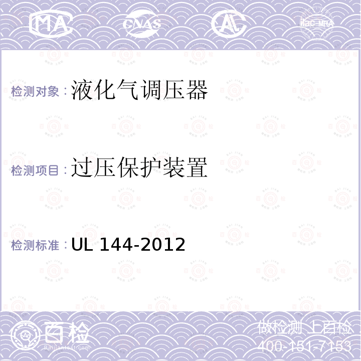 过压保护装置 UL 144  -2012