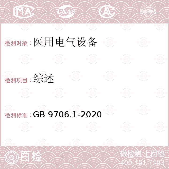 综述 综述 GB 9706.1-2020