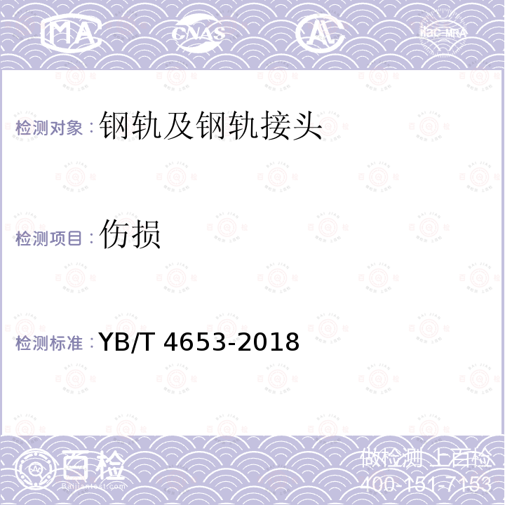 伤损 伤损 YB/T 4653-2018