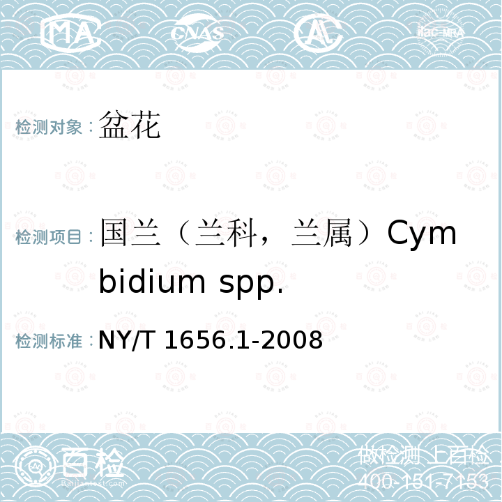 国兰（兰科，兰属）Cymbidium spp. 国兰（兰科，兰属）Cymbidium spp. NY/T 1656.1-2008
