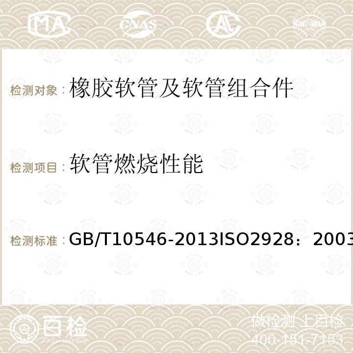 软管燃烧性能 GB/T 10546-2013 在 2.5MPa及以下压力下输送液态或气态液化石油气(LPG)和天然气的橡胶软管及软管组合件 规范