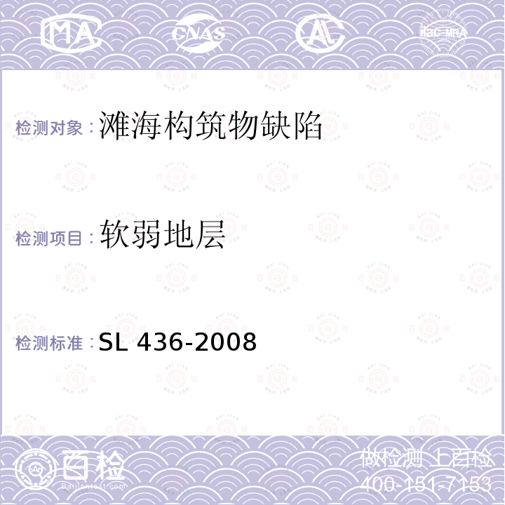 软弱地层 SL 436-2008 堤防隐患探测规程(附条文说明)