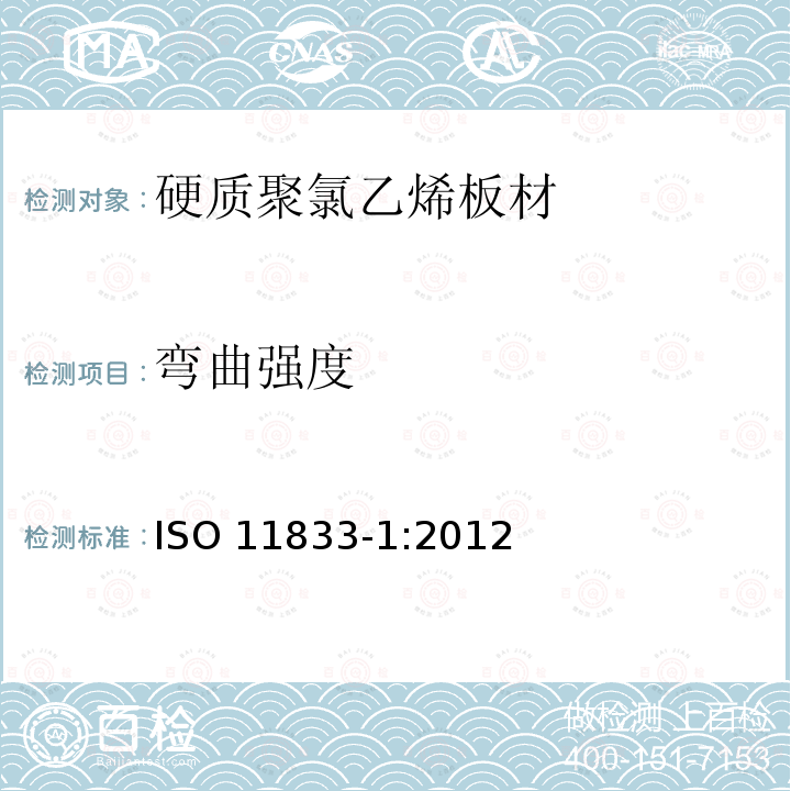 弯曲强度 ISO 11833-1:2012  