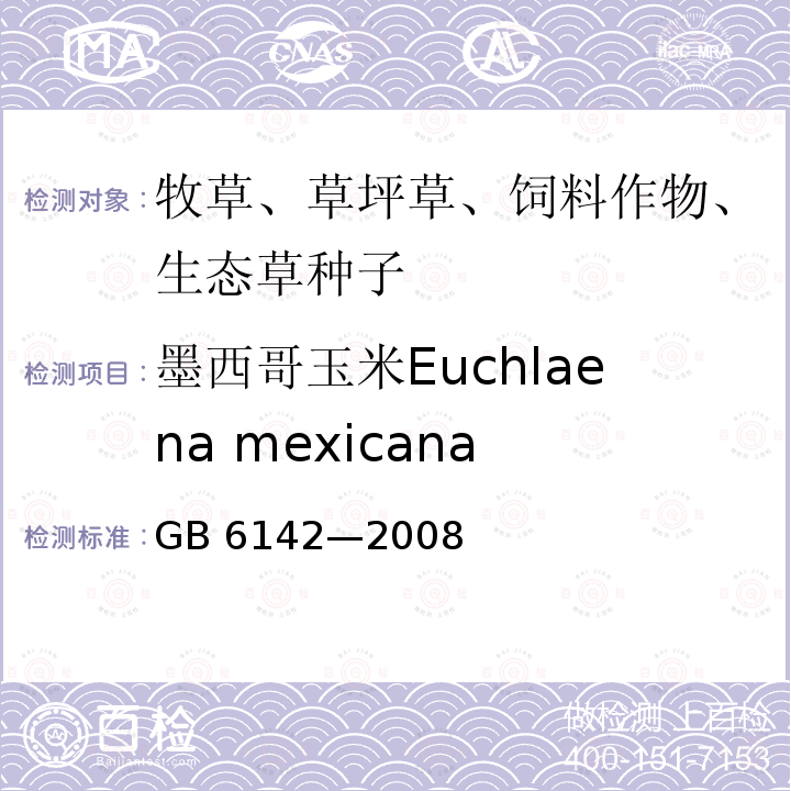 墨西哥玉米Euchlaena mexicana 墨西哥玉米Euchlaena mexicana GB 6142—2008