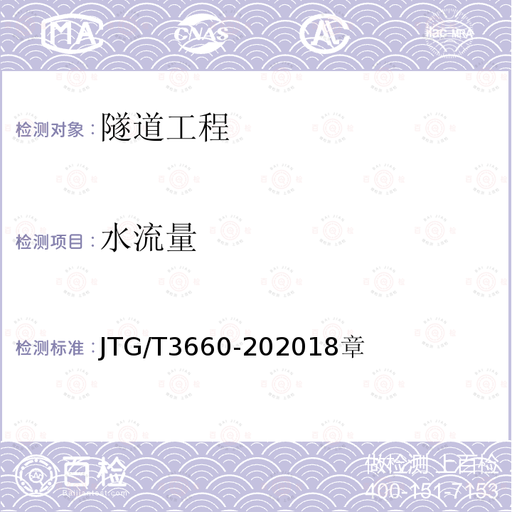 水流量 JTG/T 3660-202018  JTG/T3660-202018章