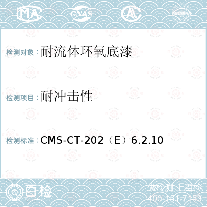 耐冲击性 耐冲击性 CMS-CT-202（E）6.2.10