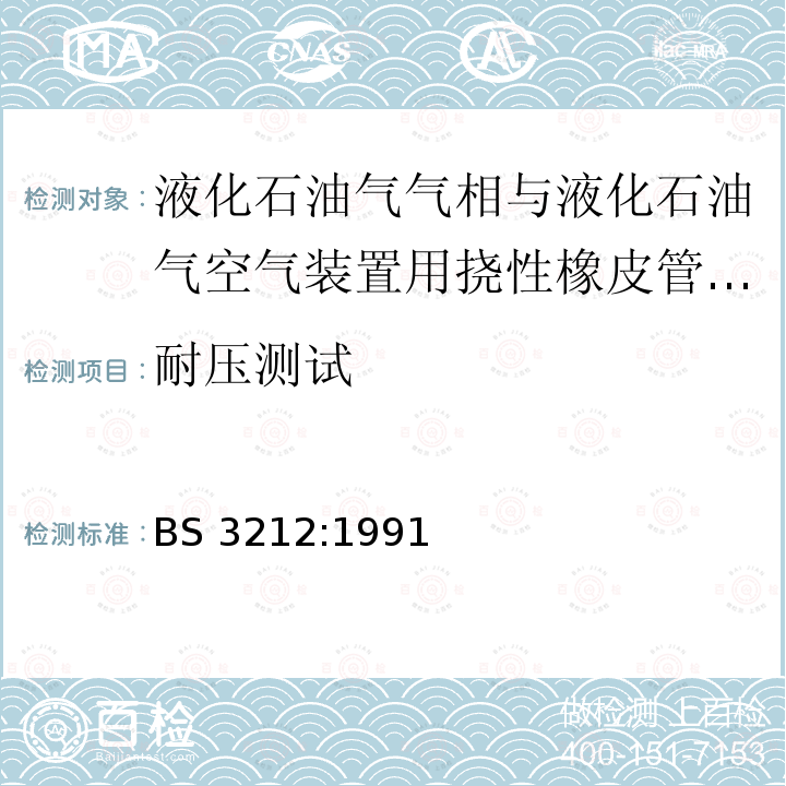 耐压测试 BS 3212:1991  