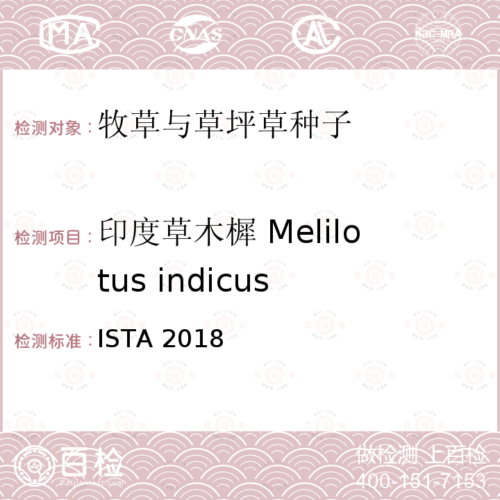 印度草木樨 Melilotus indicus ISTA 2018  